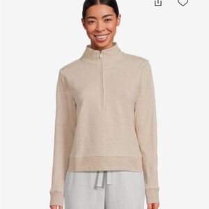 Travis Mathew Light Tan Half-Zip Sweater